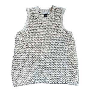 Scotch & Soda Cream Knit Sleeveless Sweater